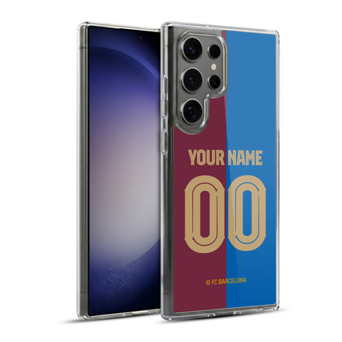 Custom Customised Personalised FC Barcelona 2024/25 Kit Home Soft Gel Case for Samsung Galaxy S23 Ultra 5G & MagSafe