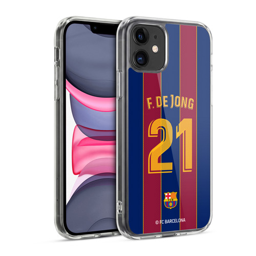 FC Barcelona 2020/21 Players Home Kit Group 1 Frenkie de Jong Soft Gel Case for Apple iPhone 11