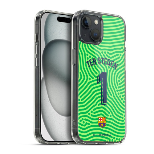 FC Barcelona 2020/21 Players Home Kit Group 1 Marc-André ter Stegen Soft Gel Case for Apple iPhone 15 Plus & MagSafe
