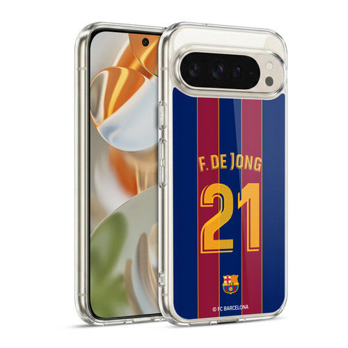 FC Barcelona 2020/21 Players Home Kit Group 1 Frenkie de Jong Soft Gel Case for Google Pixel 9 / Pixel 9 Pro