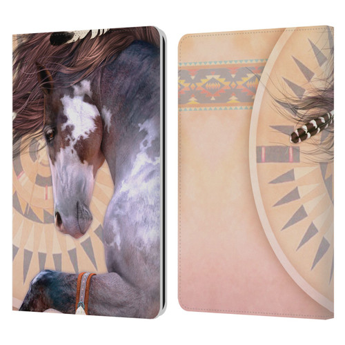 Laurie Prindle Fantasy Horse Native Spirit Leather Book Wallet Case Cover For Amazon Kindle Paperwhite 1 / 2 / 3