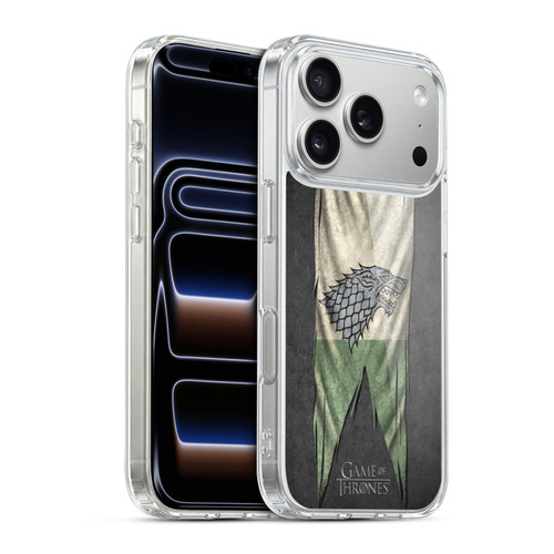 HBO Game of Thrones Sigil Flags Stark Soft Gel Case for Apple iPhone 17 Pro