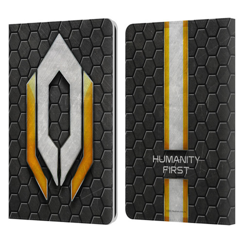 EA Bioware Mass Effect Graphics Cerberus Logo Leather Book Wallet Case Cover For Amazon Kindle Paperwhite 1 / 2 / 3