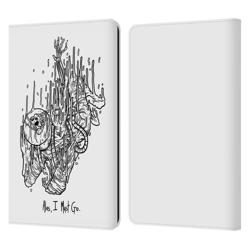 Matt Bailey Art Alas I Must Go Leather Book Wallet Case Cover For Amazon Kindle Paperwhite 1 / 2 / 3