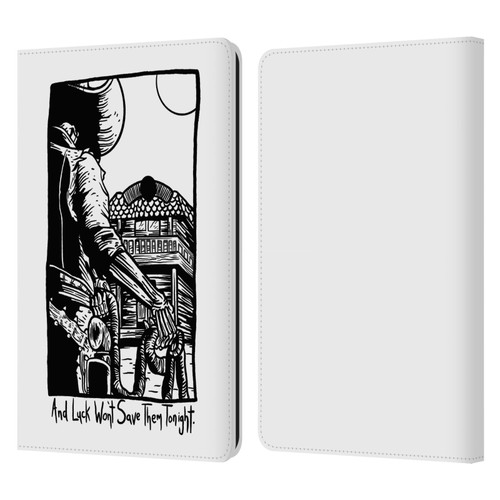 Matt Bailey Art Luck Won't Save Them Leather Book Wallet Case Cover For Amazon Kindle Paperwhite 1 / 2 / 3