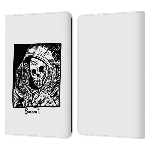 Matt Bailey Skull Burnout Leather Book Wallet Case Cover For Amazon Kindle Paperwhite 1 / 2 / 3