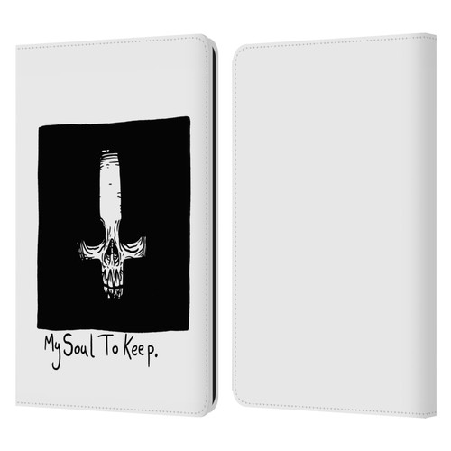 Matt Bailey Skull My Soul To Keep Leather Book Wallet Case Cover For Amazon Kindle Paperwhite 1 / 2 / 3