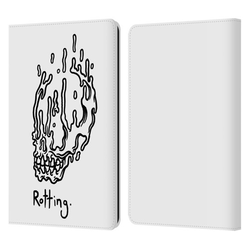 Matt Bailey Skull Rotting Leather Book Wallet Case Cover For Amazon Kindle Paperwhite 1 / 2 / 3