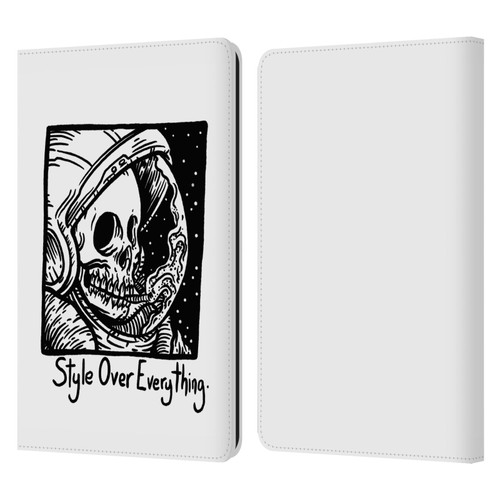 Matt Bailey Skull Style Over Everything Leather Book Wallet Case Cover For Amazon Kindle Paperwhite 1 / 2 / 3