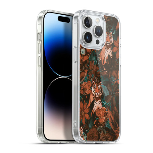 LebensArt Jungle Plants And Animals Fancy Opulence Tiger Soft Gel Case for Apple iPhone 13 Pro Max & MagSafe