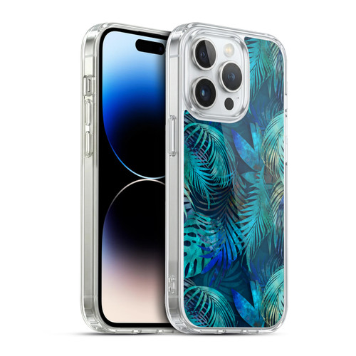 LebensArt Jungle Plants And Animals Blue Master Soft Gel Case for Apple iPhone 13 Pro & MagSafe