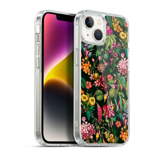 LebensArt Jungle Plants And Animals Multicolor Soft Gel Case for Apple iPhone 14 Plus & MagSafe