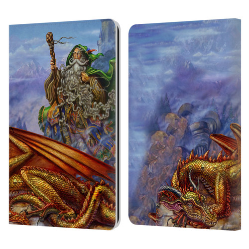 Myles Pinkney Mythical Dragonlands Leather Book Wallet Case Cover For Amazon Kindle Paperwhite 1 / 2 / 3