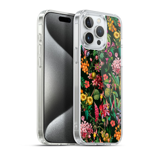 LebensArt Jungle Plants And Animals Multicolor Soft Gel Case for Apple iPhone 15 Pro Max & MagSafe
