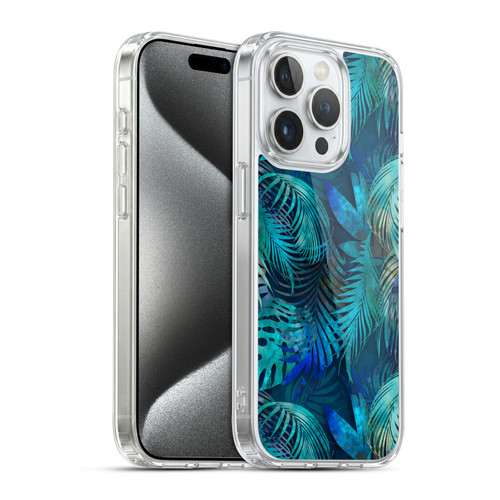 LebensArt Jungle Plants And Animals Blue Master Soft Gel Case for Apple iPhone 15 Pro & MagSafe