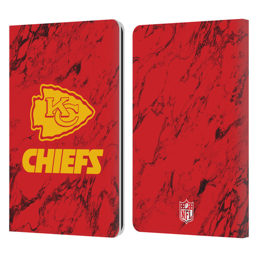 NFL Kansas City Chiefs Graphics Coloured Marble Leather Book Wallet Case Cover For Amazon Kindle Paperwhite 1 / 2 / 3