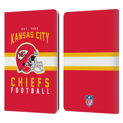NFL Kansas City Chiefs Graphics Helmet Typography Leather Book Wallet Case Cover For Amazon Kindle Paperwhite 1 / 2 / 3