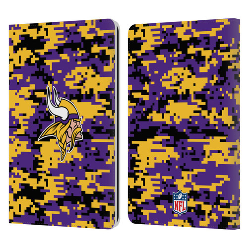 NFL Minnesota Vikings Graphics Digital Camouflage Leather Book Wallet Case Cover For Amazon Kindle Paperwhite 1 / 2 / 3
