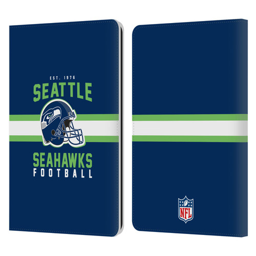 NFL Seattle Seahawks Graphics Helmet Typography Leather Book Wallet Case Cover For Amazon Kindle Paperwhite 1 / 2 / 3