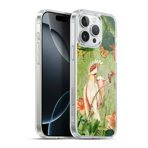 LebensArt Jungle Plants And Animals Cockatoos And Butterflies Soft Gel Case for Apple iPhone 16 Pro Max & MagSafe