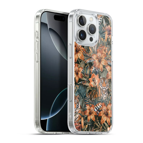 LebensArt Jungle Plants And Animals Opulence Tiger Soft Gel Case for Apple iPhone 16 Pro Max & MagSafe