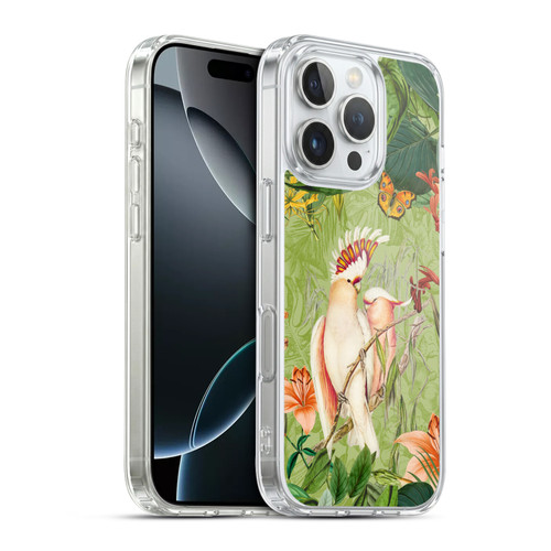 LebensArt Jungle Plants And Animals Cockatoos And Butterflies Soft Gel Case for Apple iPhone 16 Pro & MagSafe