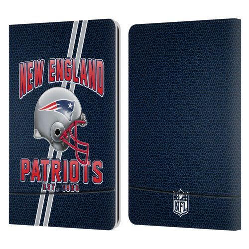NFL New England Patriots Logo Art Football Stripes Leather Book Wallet Case Cover For Amazon Kindle Paperwhite 1 / 2 / 3