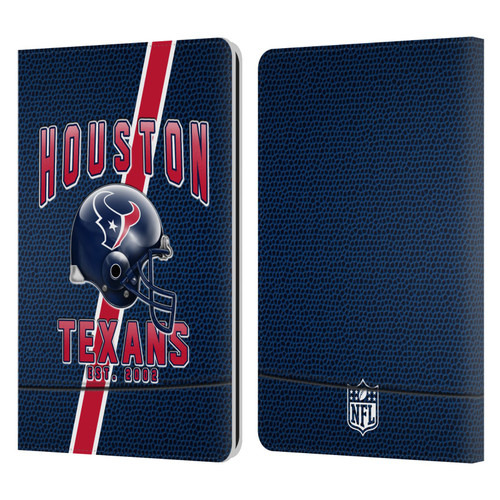 NFL Houston Texans Logo Art Football Stripes Leather Book Wallet Case Cover For Amazon Kindle Paperwhite 1 / 2 / 3