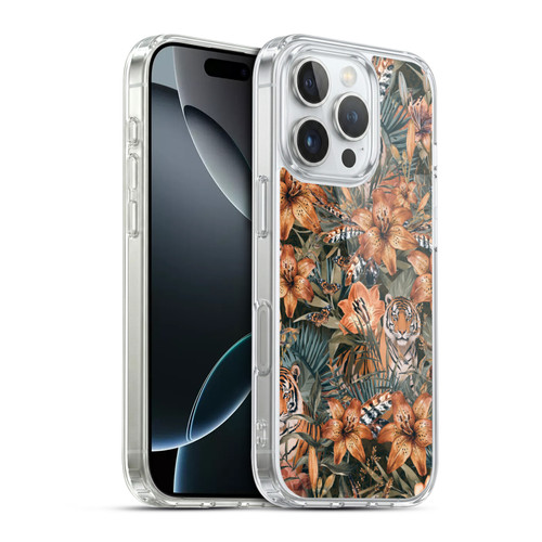LebensArt Jungle Plants And Animals Opulence Tiger Soft Gel Case for Apple iPhone 16 Pro & MagSafe
