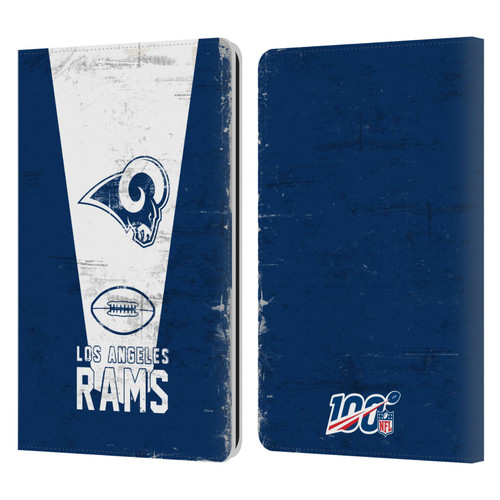NFL Los Angeles Rams Logo Art Banner 100th Leather Book Wallet Case Cover For Amazon Kindle Paperwhite 1 / 2 / 3