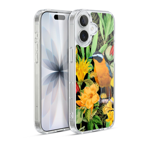 LebensArt Jungle Plants And Animals Orange Bird Elements Soft Gel Case for Apple iPhone 17