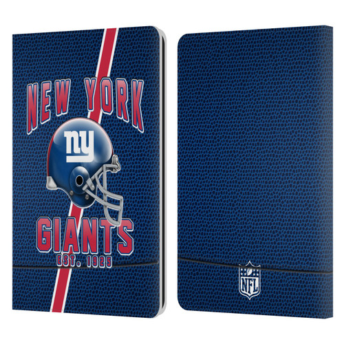 NFL New York Giants Logo Art Football Stripes Leather Book Wallet Case Cover For Amazon Kindle Paperwhite 1 / 2 / 3