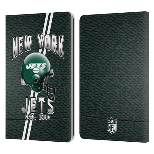 NFL New York Jets Logo Art Football Stripes Leather Book Wallet Case Cover For Amazon Kindle Paperwhite 1 / 2 / 3