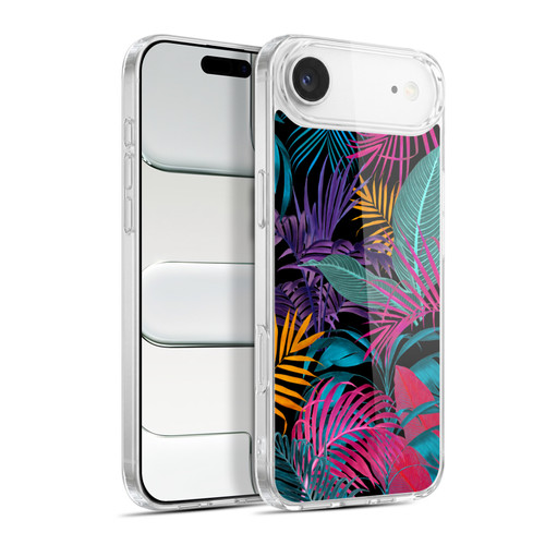 LebensArt Jungle Plants And Animals Palm Leaves Black Soft Gel Case for Apple iPhone 17 Air