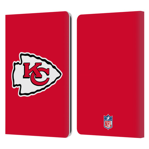 NFL Kansas City Chiefs Logo Plain Leather Book Wallet Case Cover For Amazon Kindle Paperwhite 1 / 2 / 3