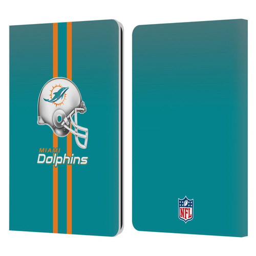 NFL Miami Dolphins Logo Helmet Leather Book Wallet Case Cover For Amazon Kindle Paperwhite 1 / 2 / 3