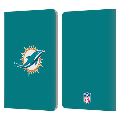 NFL Miami Dolphins Logo Plain Leather Book Wallet Case Cover For Amazon Kindle Paperwhite 1 / 2 / 3