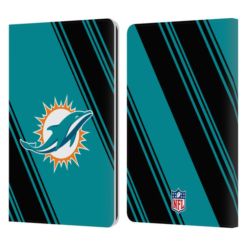 NFL Miami Dolphins Artwork Stripes Leather Book Wallet Case Cover For Amazon Kindle Paperwhite 1 / 2 / 3