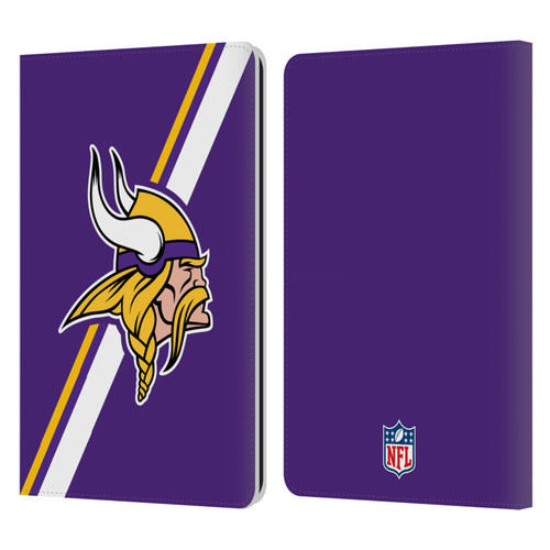 NFL Minnesota Vikings Logo Stripes Leather Book Wallet Case Cover For Amazon Kindle Paperwhite 1 / 2 / 3