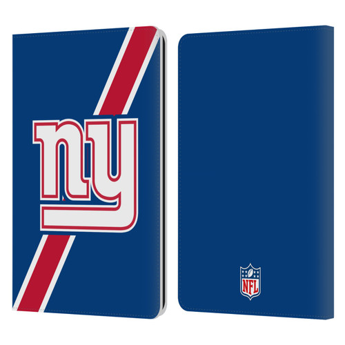NFL New York Giants Logo Stripes Leather Book Wallet Case Cover For Amazon Kindle Paperwhite 1 / 2 / 3