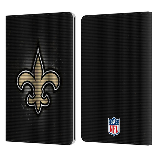 NFL New Orleans Saints Artwork LED Leather Book Wallet Case Cover For Amazon Kindle Paperwhite 1 / 2 / 3