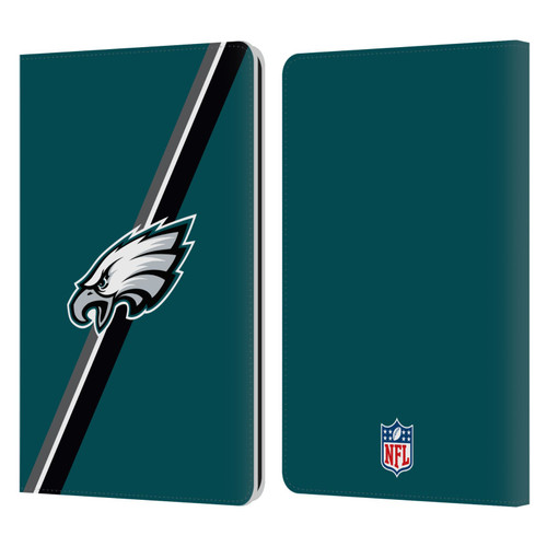 NFL Philadelphia Eagles Logo Stripes Leather Book Wallet Case Cover For Amazon Kindle Paperwhite 1 / 2 / 3
