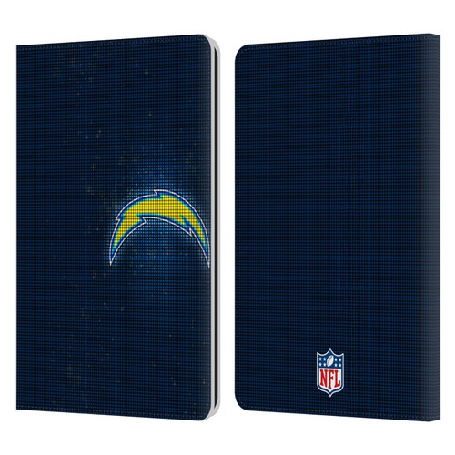 NFL Los Angeles Chargers Artwork LED Leather Book Wallet Case Cover For Amazon Kindle Paperwhite 1 / 2 / 3