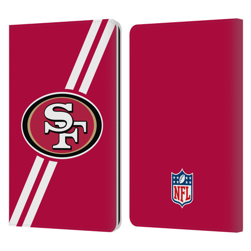 NFL San Francisco 49Ers Logo Stripes Leather Book Wallet Case Cover For Amazon Kindle Paperwhite 1 / 2 / 3