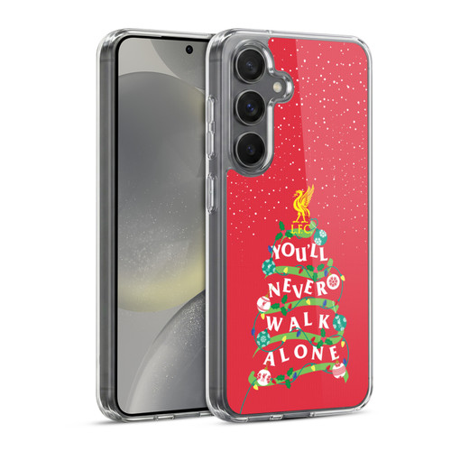 Liverpool Football Club Festive Christmas You'll Never Walk Alone Soft Gel Case for Samsung Galaxy S24 5G & MagSafe