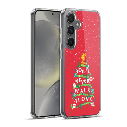 Liverpool Football Club Festive Christmas You'll Never Walk Alone Soft Gel Case for Samsung Galaxy S24+ 5G & MagSafe