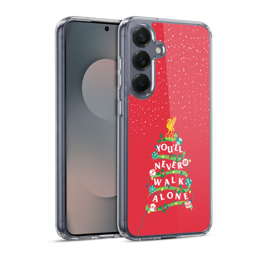 Liverpool Football Club Festive Christmas You'll Never Walk Alone Soft Gel Case for Samsung Galaxy S25 & MagSafe
