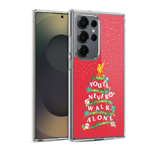 Liverpool Football Club Festive Christmas You'll Never Walk Alone Soft Gel Case for Samsung Galaxy S25 Ultra & MagSafe