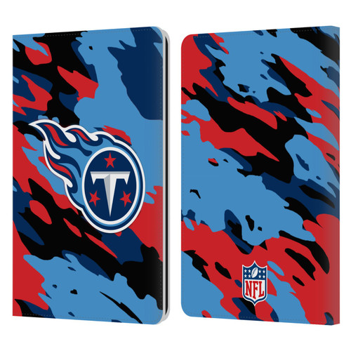 NFL Tennessee Titans Logo Camou Leather Book Wallet Case Cover For Amazon Kindle Paperwhite 1 / 2 / 3