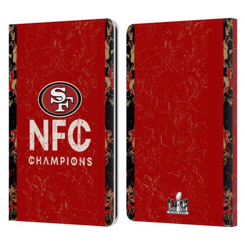 NFL 2024 Division Champions NFC Champ 49ers Leather Book Wallet Case Cover For Amazon Kindle Paperwhite 1 / 2 / 3